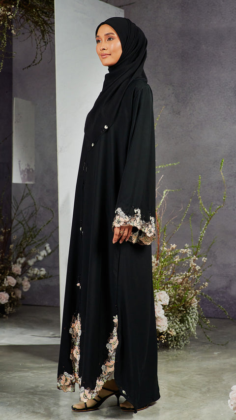 Korean Nidha Aster Flowery Abaya
