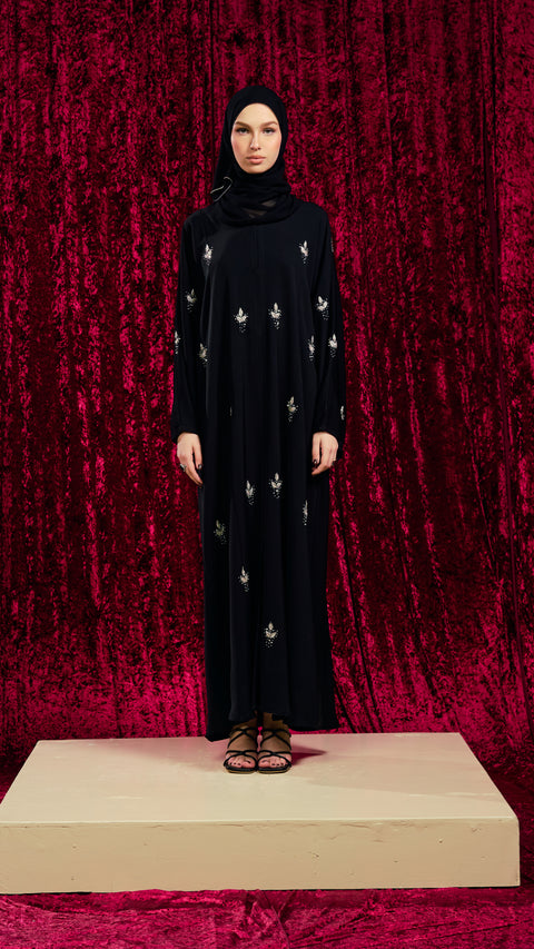 Korean Nidha Azna Black Abaya
