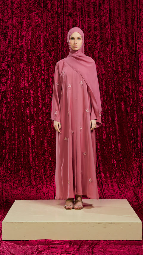 Korean Nidha Azna Salmon Pink Abaya