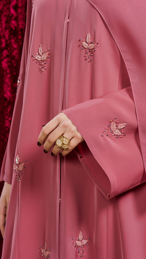 Korean Nidha Azna Salmon Pink Abaya