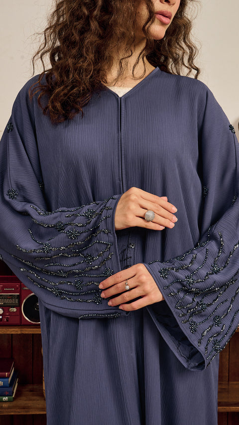 Korean Zoom Ahwar Persian Violet Abaya