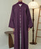 Cotton Linen Akra Violet Abaya