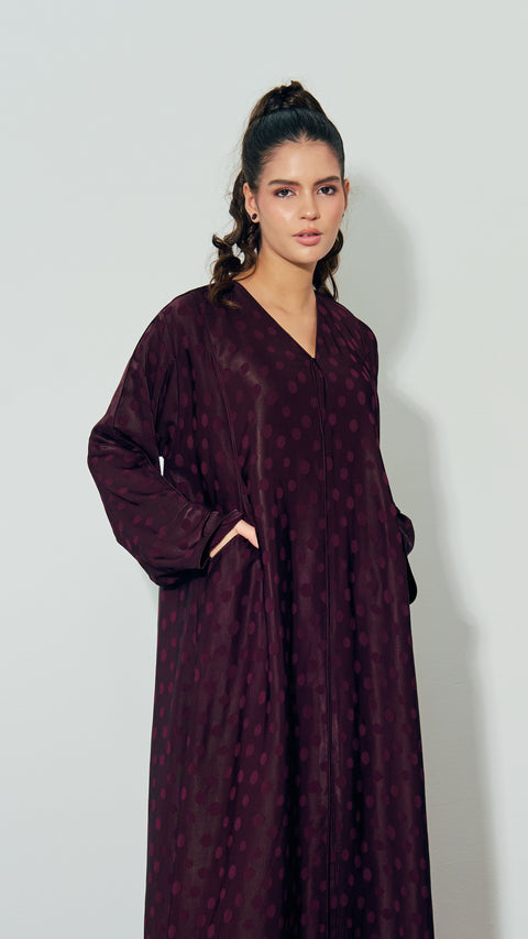 Rayon Viscose Albania Maroon Abaya