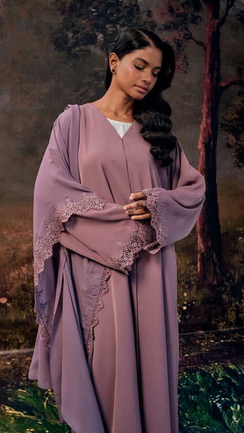 Korean Nidha Amasya Vintage Lavender Abaya