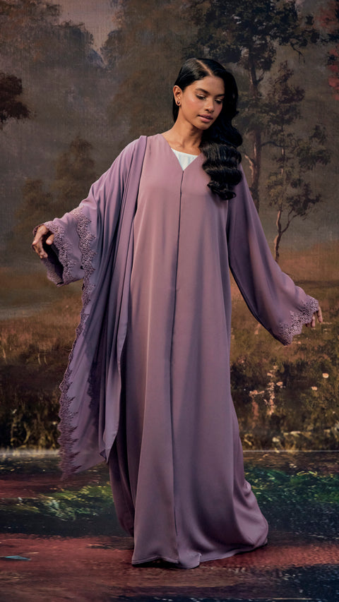 Korean Nidha Amasya Vintage Lavender Abaya