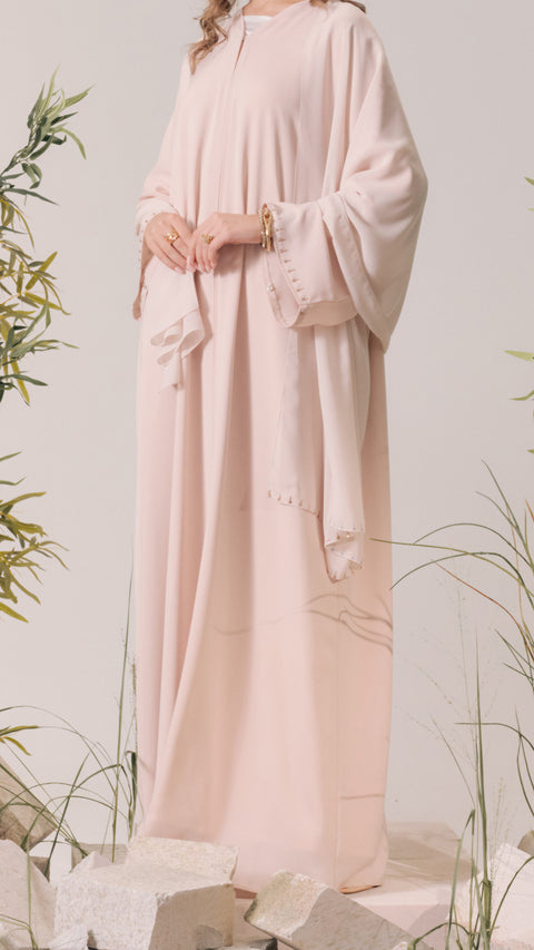 Korean Nidha Ankara Peach Blossom Abaya