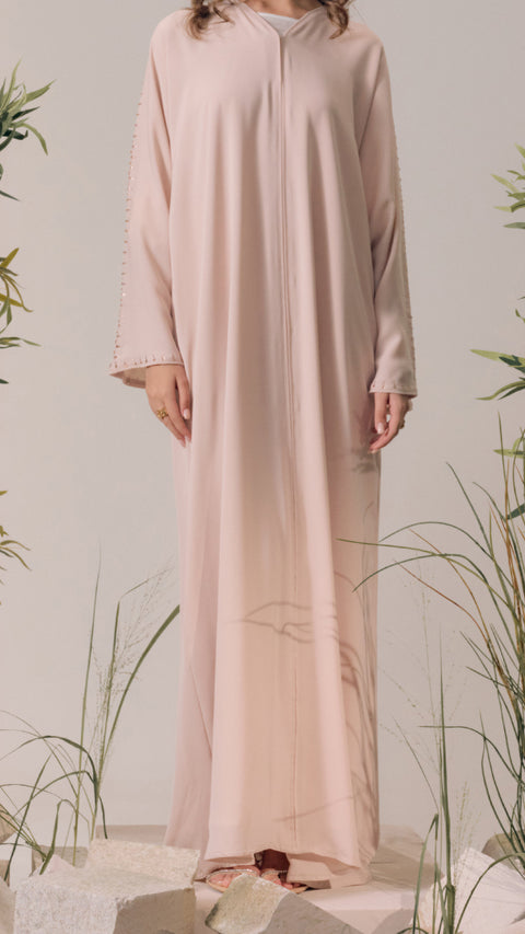 Korean Nidha Ankara Peach Blossom Abaya
