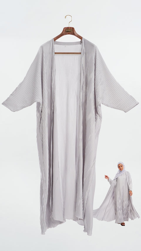 Creased HM Silky Armani Pleated Grey Cardigan
