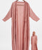 Creased HM Silky Armani Pleated Dusty Pink Cardigan