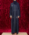 Korean Nidha Asalem Dark Blue Abaya