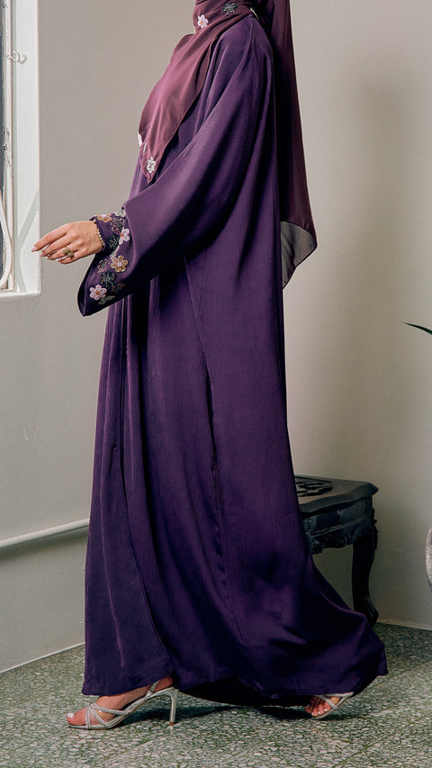 Korean Zoom Camellia Raisin Abaya