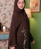 Korean Zoom Diraz Rich Brown Abaya