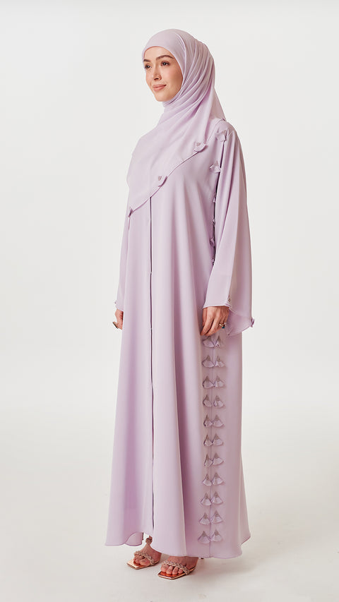Korean Nidha Diba Blooming Lilac Abaya