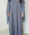 Soft Cotton Elaya Midnight Grey Abaya