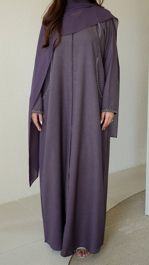 Soft Cotton Elaya Raisin Abaya