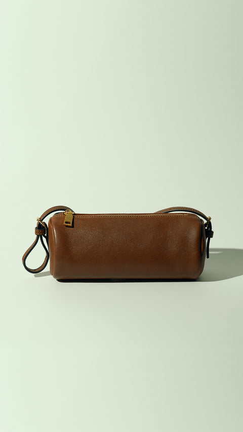 Sheepskin Leather Elmali Rich Brown Bag