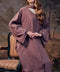 Cotton Linen Erzurum Dark Woodrose Abaya