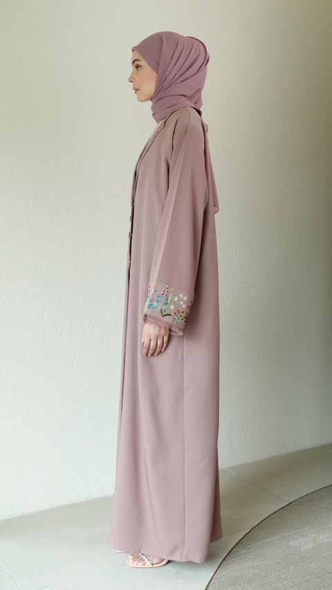 Korean Crepe Ghania Mauve Coat