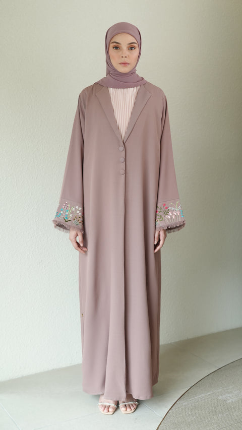 Korean Crepe Ghania Mauve Coat