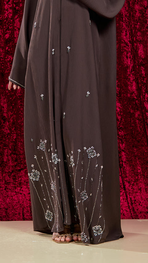 Korean Zoom Ghazni Mocha Abaya