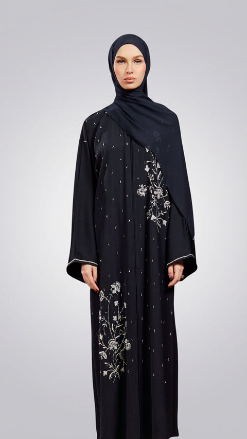 Korean Zoom Gediz Midnight Blue Abaya