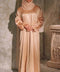 Crushed Silk Organza Giralda Champagne Abaya