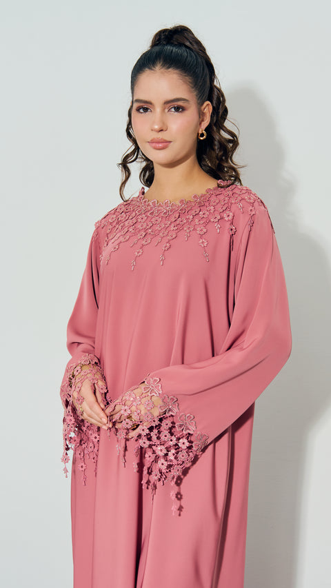 Korean Nidha Hawalli Salmon Pink Dress