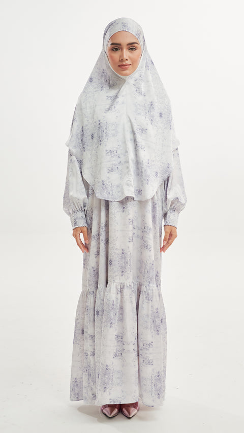 Silky Crepe Inaaya Purple Dress