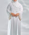 Korean Nidha Jamsah Copper White Abaya