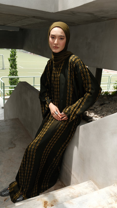 Royal Colors Jacquard Jasra Abaya