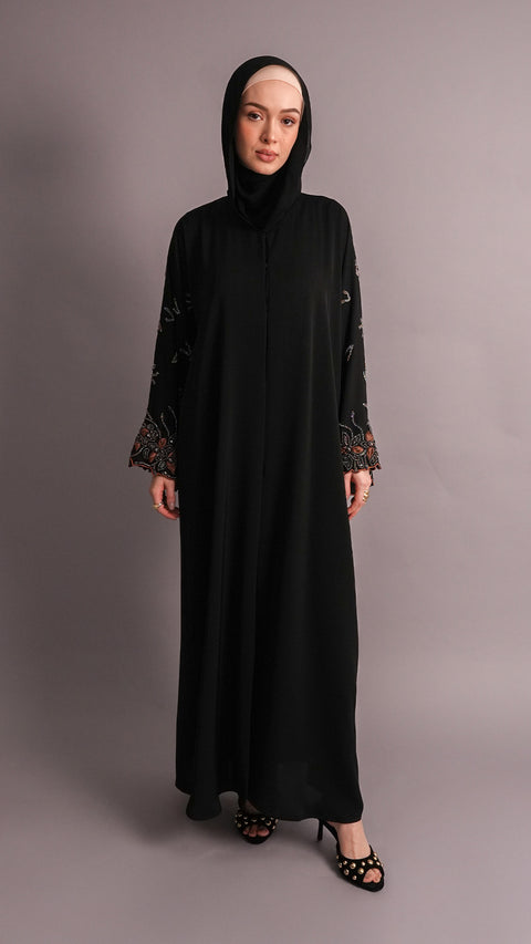 Korean Nidha Kassala Black Abaya