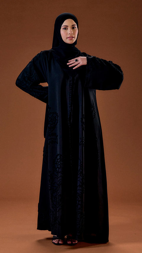 Kayangan Khalifa Jet Black Abaya