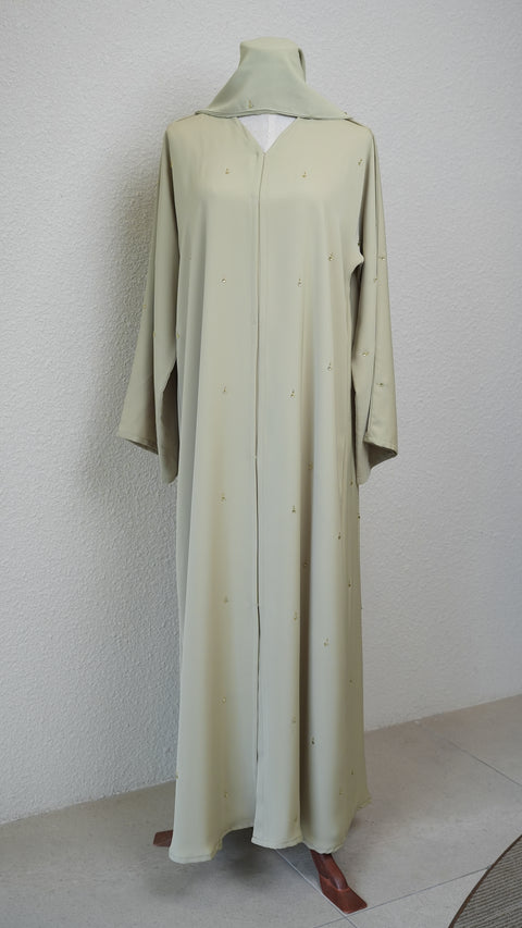 Korean Nidha Lilanur Lime Abaya