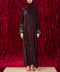 Korean Nidha Madaba Burgundy Abaya