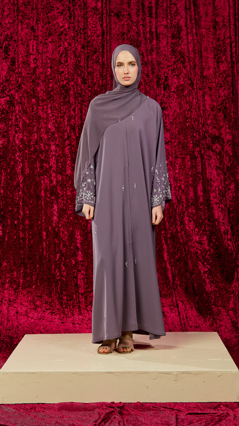 Korean Nidha Madaba Vintage Lavender Abaya