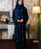 Korean Zoom Mahalat Midnight Blue Abaya
