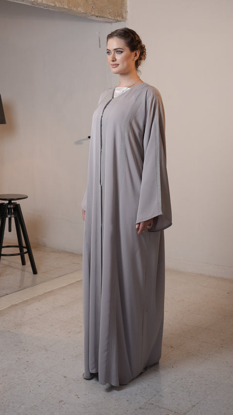 Korean Nidha Maruj Taupe Abaya