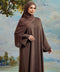 Korean Nidha Mahnoor Deep Mauve Abaya