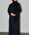 Soft Crepe Manisa Silver Wildflower Abaya