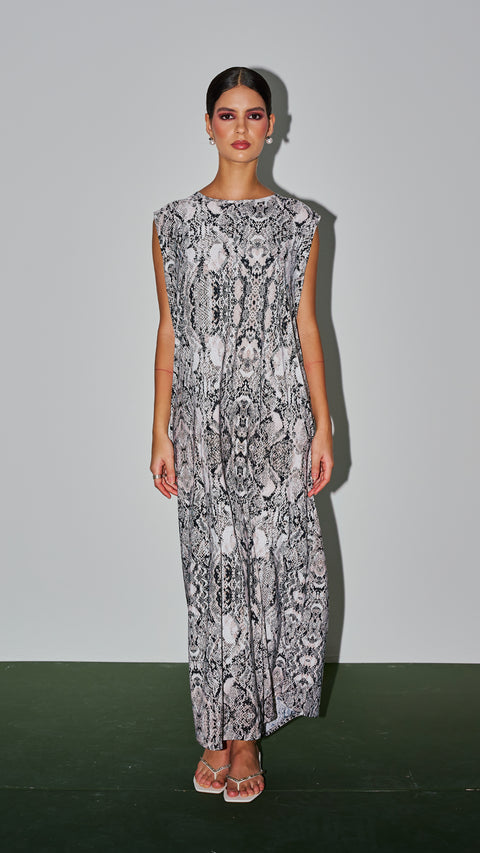 Jersey Mersin Sandy Grey Dress