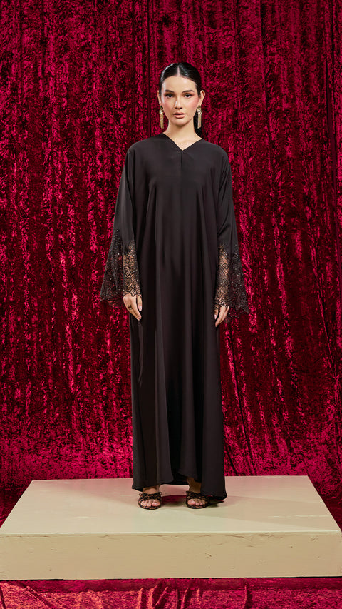 Korean Nidha Mila Charcoal Abaya
