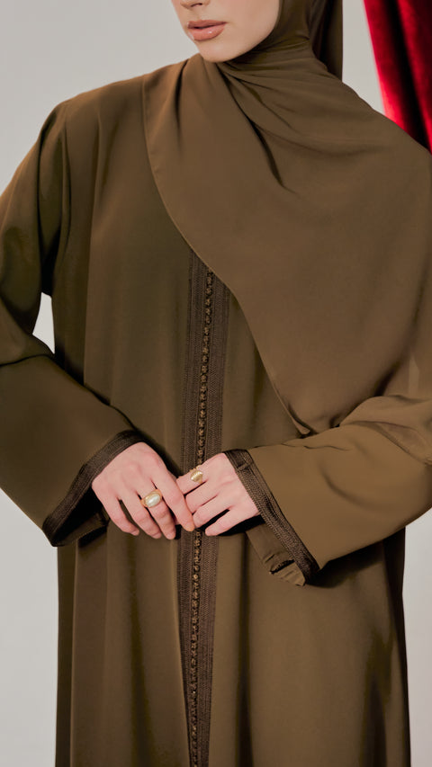 Italian Crepe Morocco Olive Dress