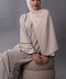 Korean Zoom Muscat Ecru Abaya