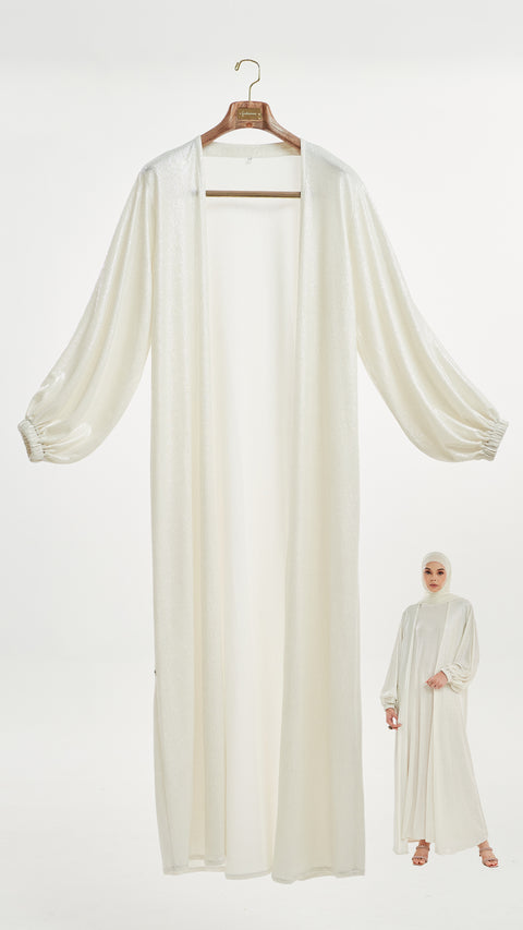 Lurex jersey Nour Off White Cardigan