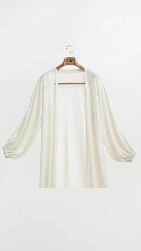Lurex jersey Nour Off White Cardigan