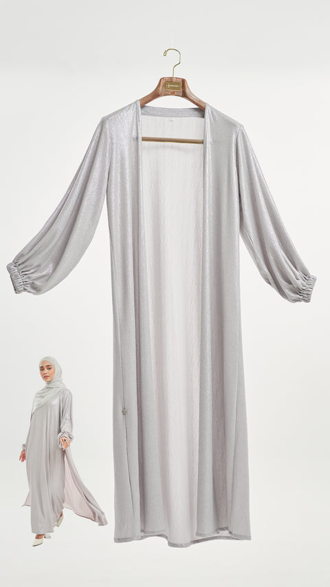Lurex Jersey Nour Silver Cardigan