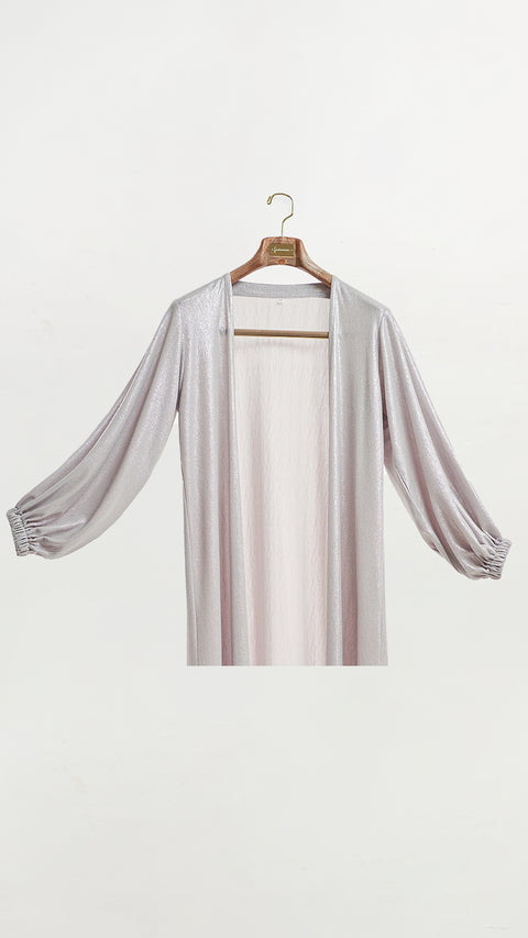 Lurex Jersey Nour Silver Cardigan