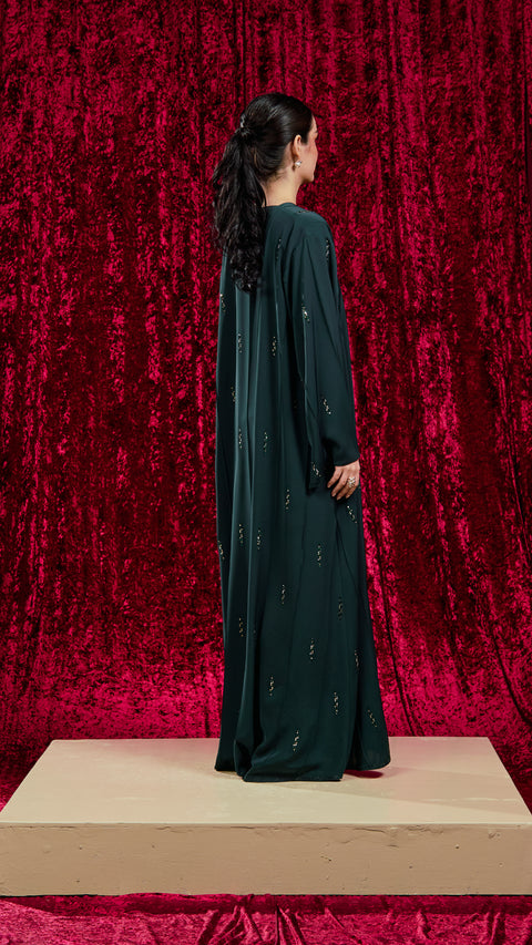 Korean Nidha Nili Emerald Green Abaya