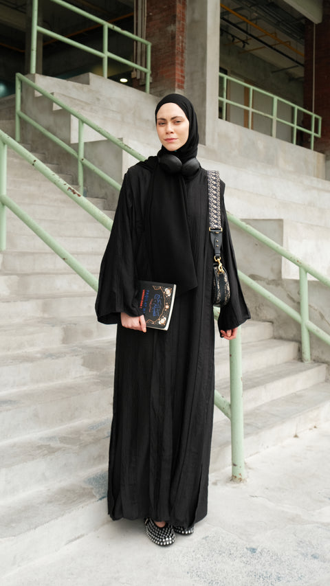 Harir Maqsood Nizwa Black Abaya