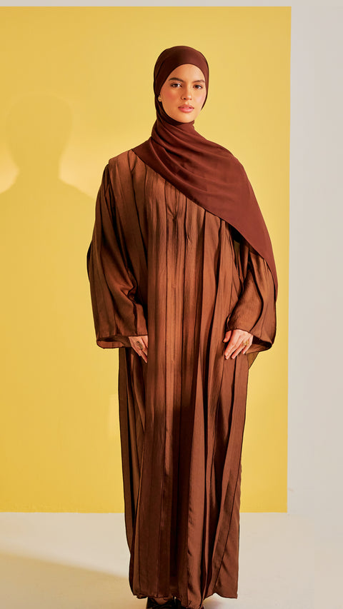 Harir Maqsood Nizwa Brown Abaya